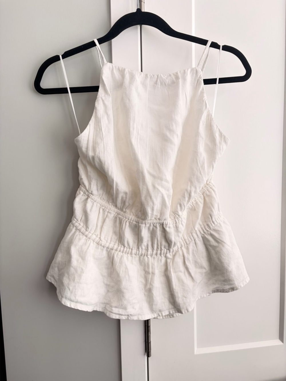 Abercrombie & Fitch White Smocked Halterneck Top Size Large - Picture 5 of 7